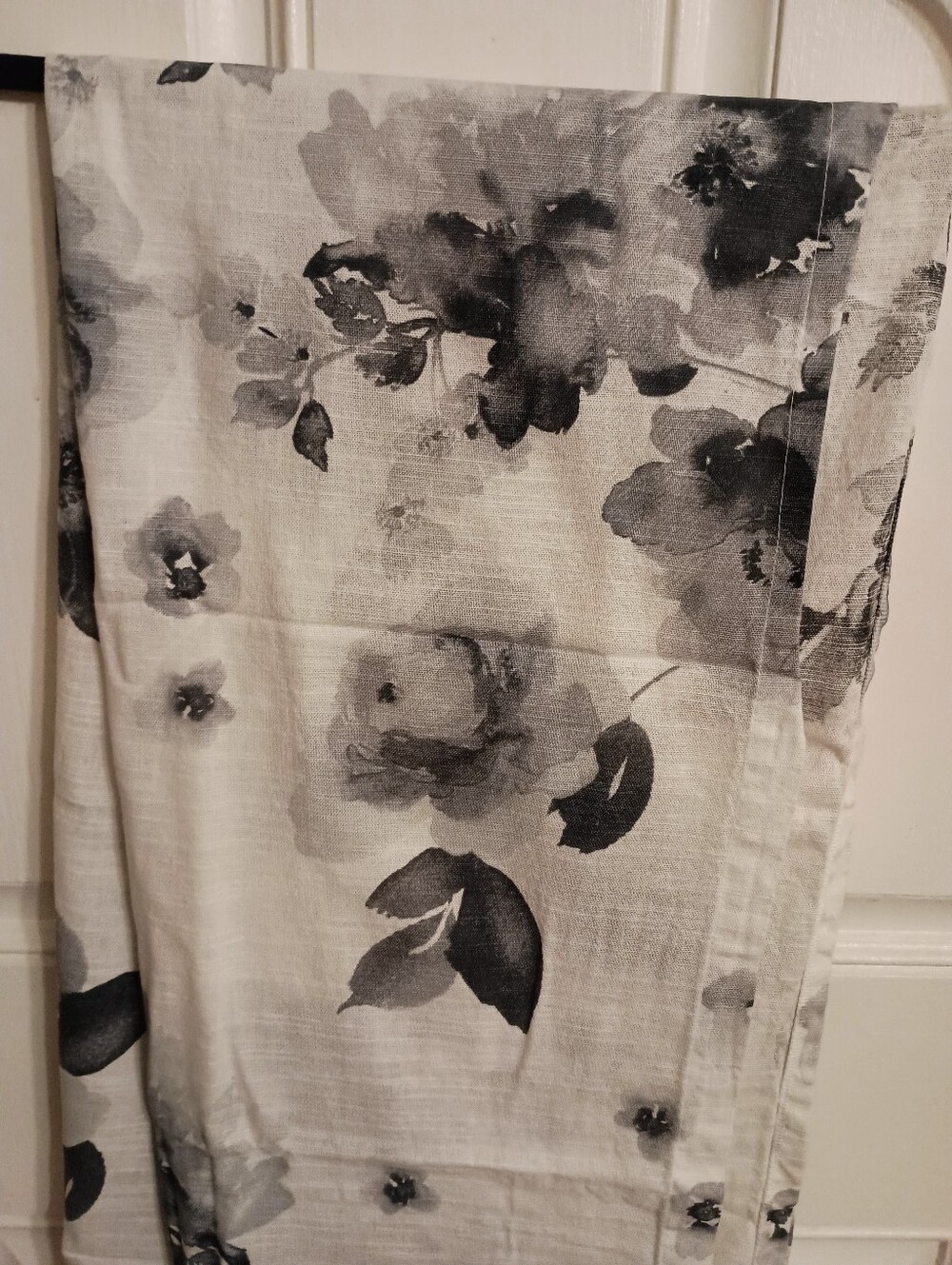 Gorgeous Blue Floral Nicole Miller 84" Semi Sheer Cotton Curtains EUC (4 panels)